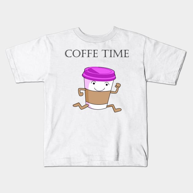 Coffe time Kids T-Shirt by Atinno